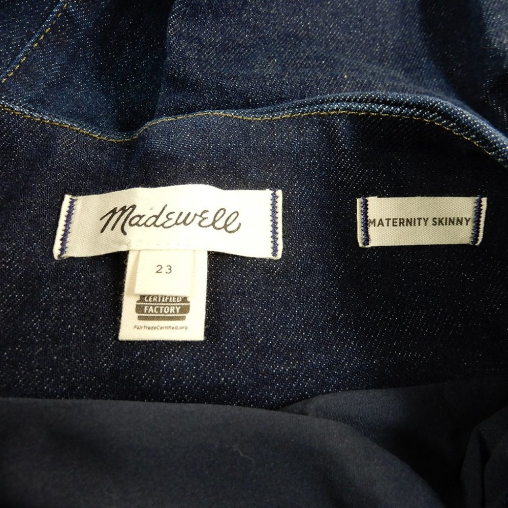 Madewell Maternity Over-the-Belly Skinny JEANS Size 23 Orland Wash Tencel Denim - Picture 7 of 8